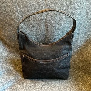 Gucci Black Canvas Hobo Bag